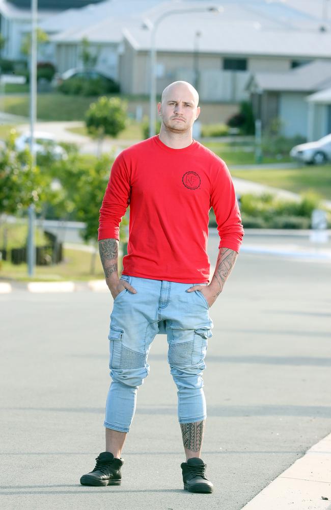 Pimpama residents are fed-up with rising crime in the area. They have formed their own vigilante group to target break-ins, hoons, vandals and crime in general. Photo of Kyal Bones who is heading up the group. Photo by Richard Gosling