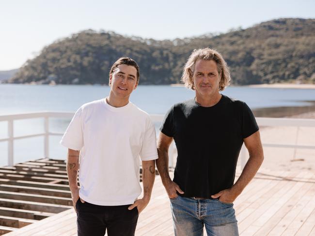 The owners of the Barrenjoey Boatshed eatery on Pittwater at Palm Beach, Rob Domjen (left) and Ben May. Picture: Alex Marks