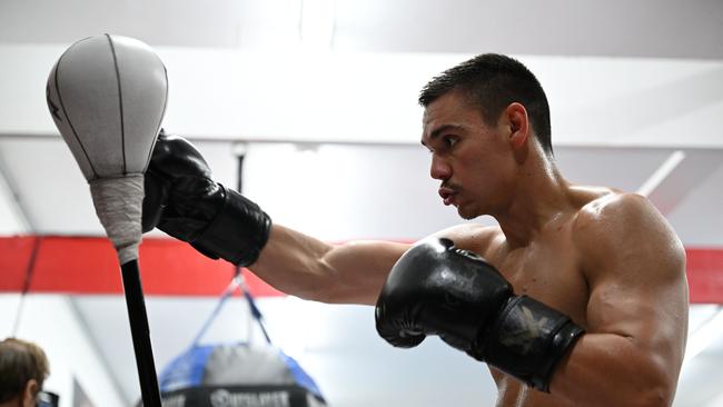 Australian boxing star Tim Tszyu says American rival Brian Mendoza lacks his professionalism. Picture: No Limit Boxing