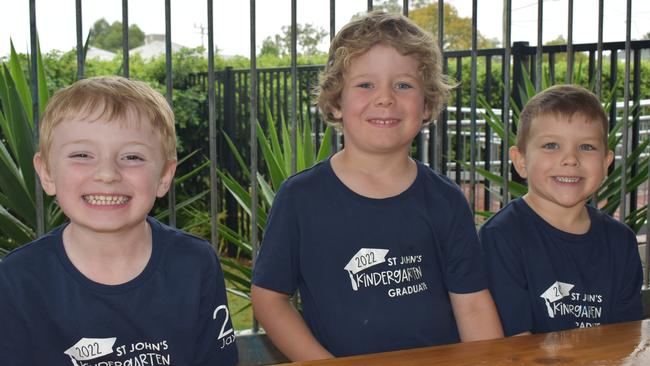 Jaxon, William and Dustin sure do have a lot in common, including their shared dream to become a truck driver when they grow up! Picture: Chloe Cufflin.