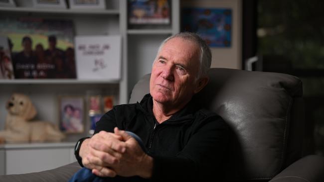 Cricket legend Allan Border at home in Brisbane. Picture: Dan Peled