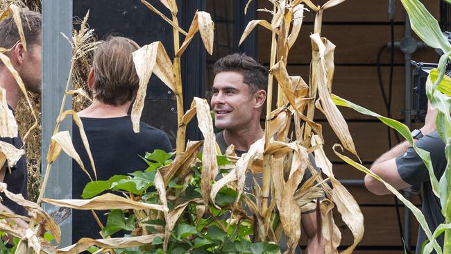 Zac Efron at the Eco House in Federation Square. Picture: Rob Leeson