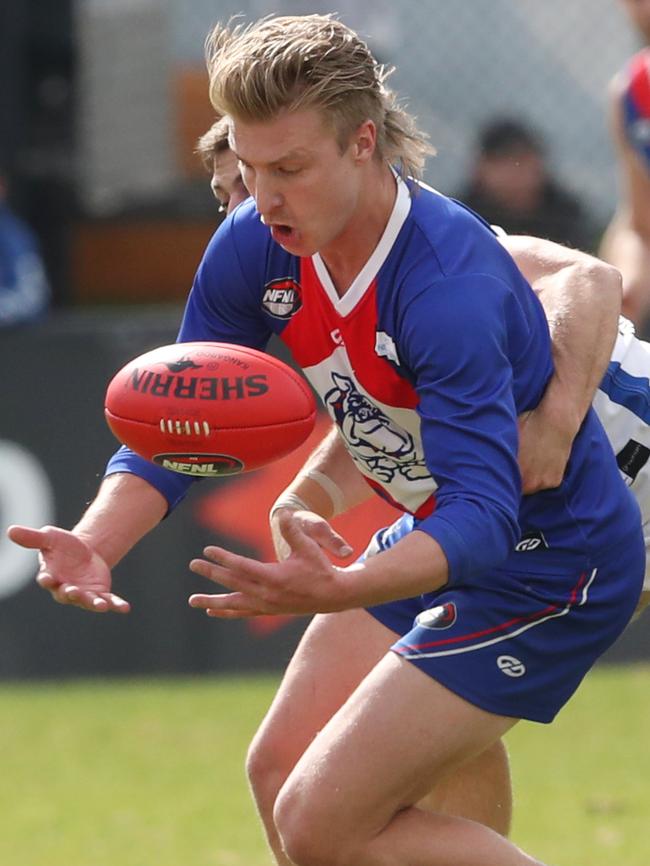 Shane Biggs in action for North Heidelberg. Picture: David Crosling