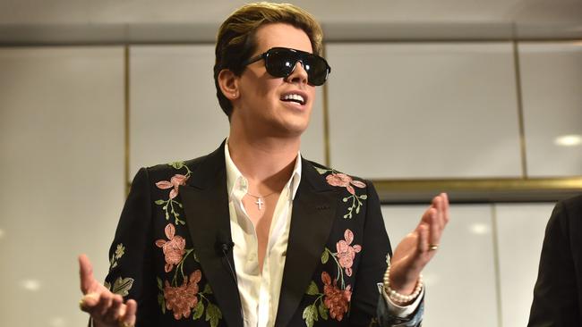 Media provocateur Milo Yiannopoulos. Picture: AFP