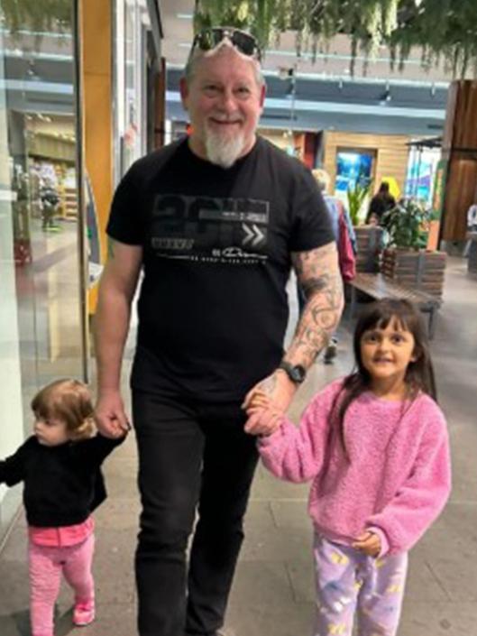 Mark Hillier with his grandchildren. Picture: Supplied
