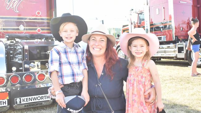 Families at the Lights on the Hill Trucking Memorial event at Gatton on Saturday, September 30, 2023.