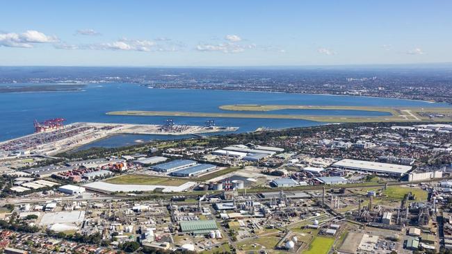 An aerial view of Qenos’ plant at Port Botany in NSW.