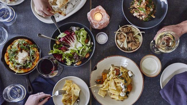 A selection of sharing plates from Husk & Vine, the new Middle-Eastern restaurant inside Skye Hotel Suites, Parramatta’s first five-star hotel.