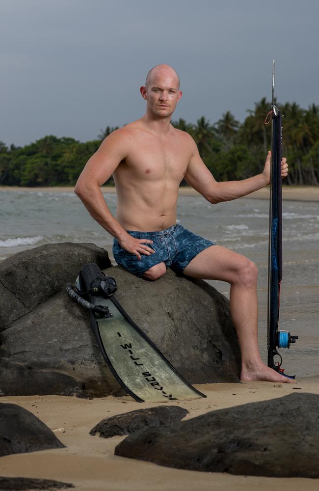 Glenn Dickson survived a savage shark attack but lost his right leg in the attack in 2017. Picture: Marc McCormack