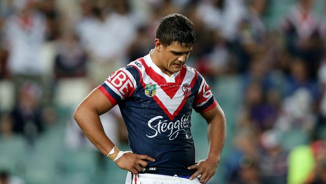 Roosters Latrell Mitchell after the loss in the Round 4 NRL game between the Sydney Roosters and the Manly Sea Eagles at Allianz Stadium,Moore Park.Picture Gregg Porteous