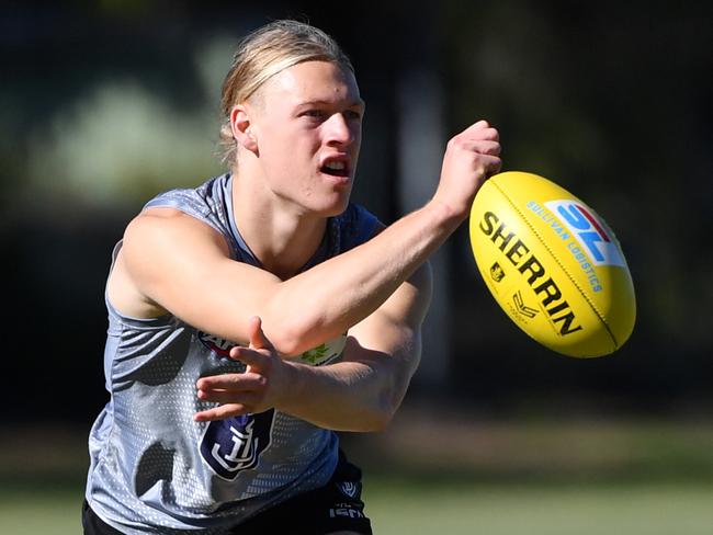 Hayden Young is one of the best kicks at the Dockers. Picture: AAP Image/Darren England