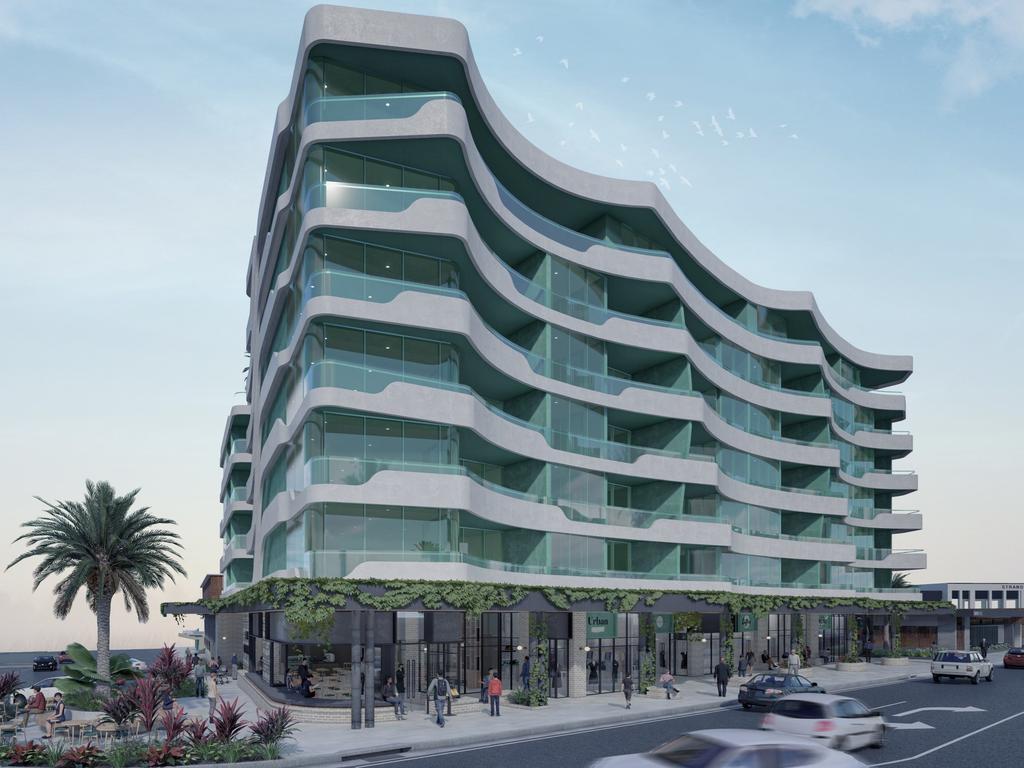 An artist's impression of what the $30m development next to Yeppoon's Strand Hotel would look like.