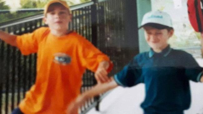 Cameron Hersom and Blake Warburton when they were children. Picture: Facebook