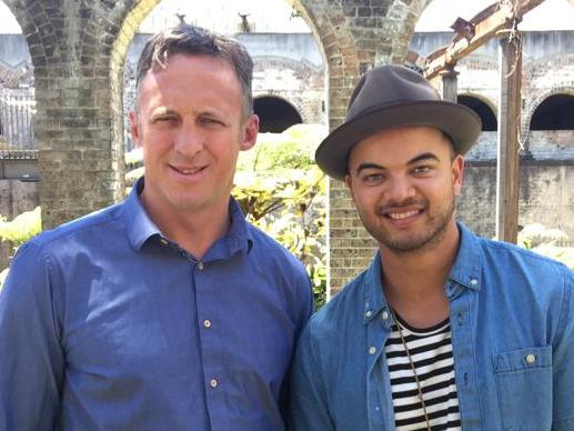 Titus Day and Guy Sebastian in happier times, like, before the embezzlement issues.