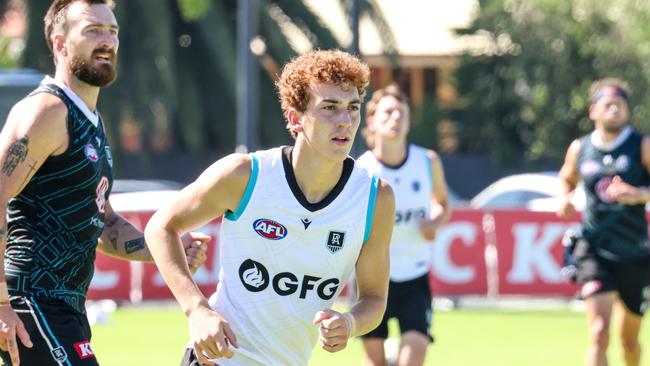 Logan Evans was recruited by Port Adelaide in the mid-season draft. Picture: Russell Millard Photography