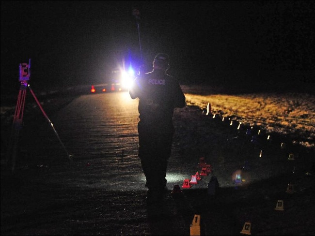 NT Police crash investigators at work