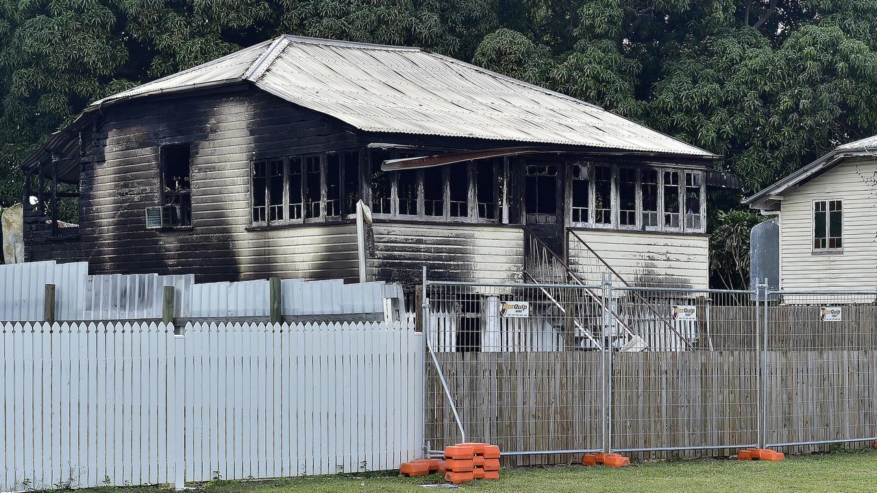 Fire crews have fought for more than half-an-hour to bring a house fire under control in the Townsville suburb of Hermit Park on Sunday night. PICTURE: MATT TAYLOR.