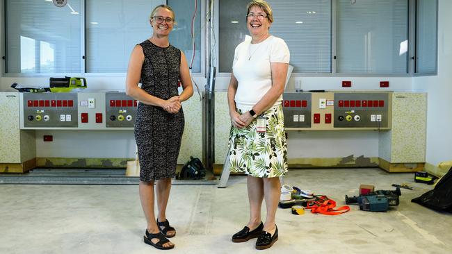 Cairns Hospital Acting Clinical Director of Women's Health Rebecca Wright and Midwifery and Nursing Director Mary McGuinness in the Maternity Assessment Centre at Cairns Hospital. Picture: Brendan Radke