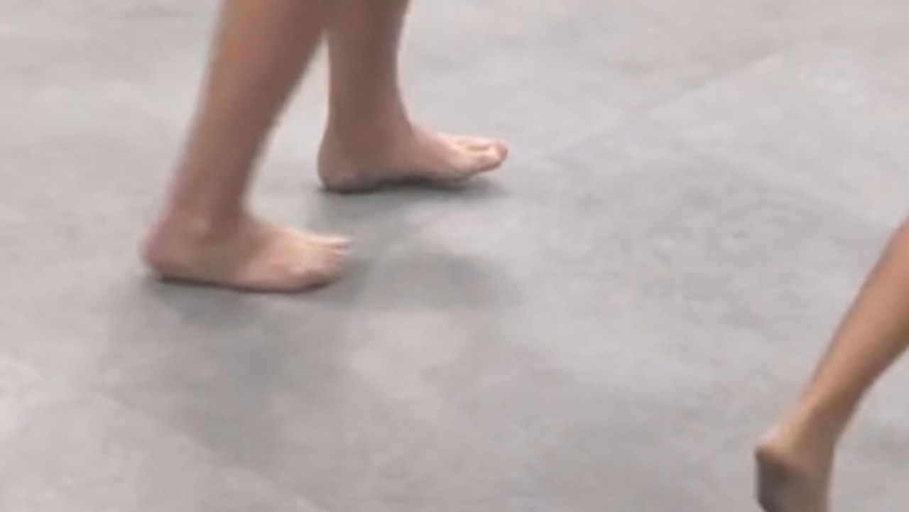 She pointed out that some of the feet had black soles. Picture: TikTok/sophiainsydney