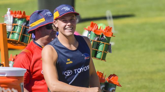 Crows youngster Jake Soligo has had a strong pre-season, and will be looking to build off his debut year. Picture: Roy VanDerVegt