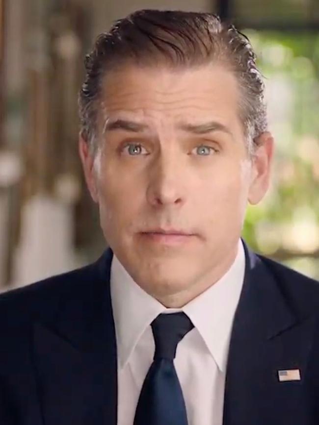 Hunter Biden appears by video link at the August 2020 Democratic National Convention. Picture: AFP/DEMOCRATIC NATIONAL CONVENTION