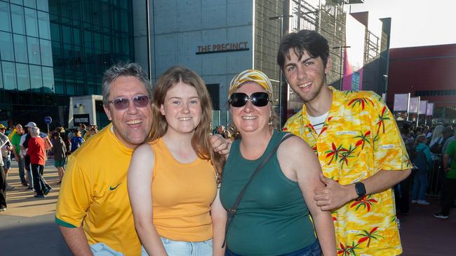 Fans ahead of the World Cup Matilda's v Sweden match at Suncorp Stadium. Photo - Stephen Archer