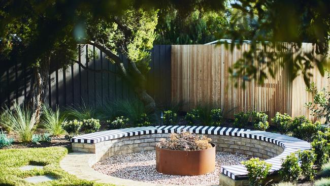 Mark Browning Landscape is the genius behind this gorgeous designer fire pit. Picture: Supplied.