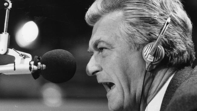 Bob Hawke on talkback radio in 1984.