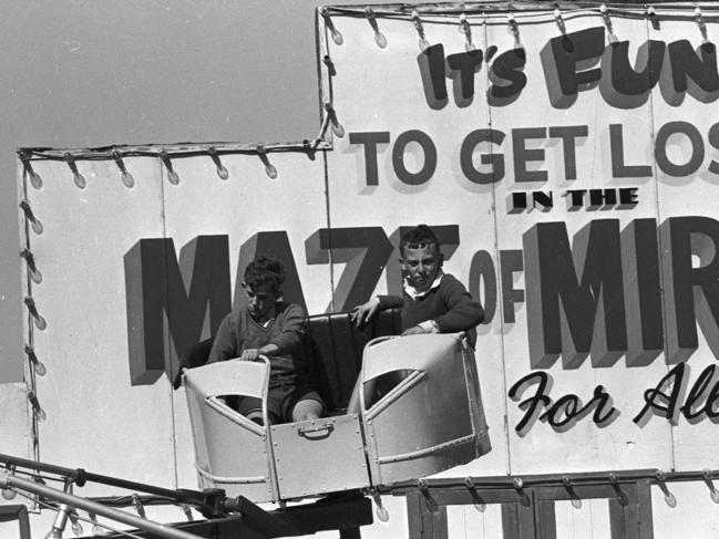 The Manly Fun Pier in 1969 her the Maze of Mirrors was a top attraction. Picture: Manly Daily