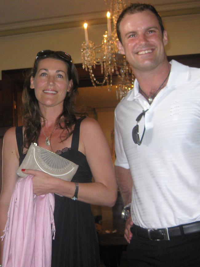 Andrew Strauss with his late wife Ruth.