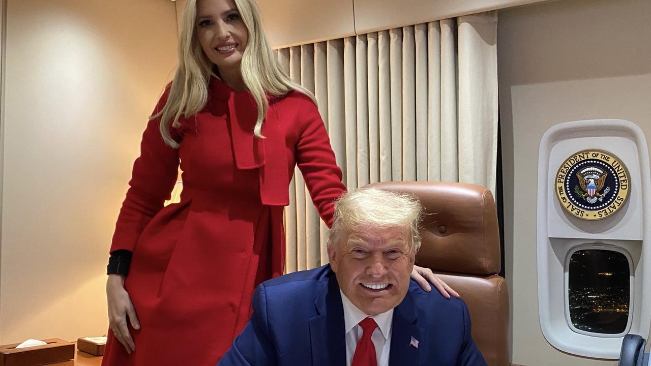 Donald and Ivanka Trump, pictured the night before election day 2020. Picture: Ivanka Trump/Twitter