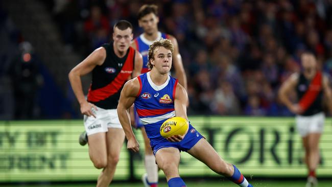 Ryley Sanders of the Bulldogs. (Photo by Michael Willson/AFL Photos via Getty Images)