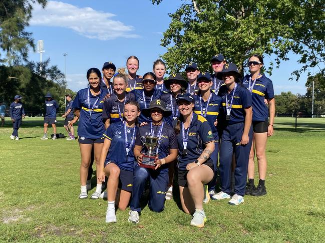 Ringwood celebrates its premiership on Tuesday.