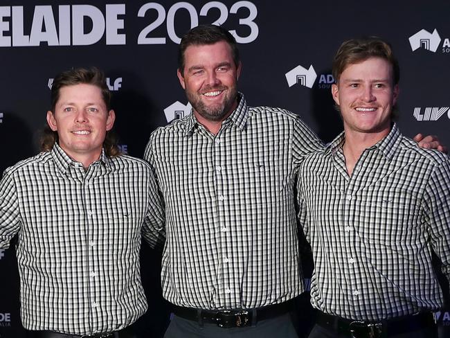 Wednesday, 19th April, 2023 - Liv Tour gala event at the Adelaide Oval. Ripper GC Players Matt Jones, Cam Smith, Marc Leishman and Jed Morgan Picture Sarah Reed