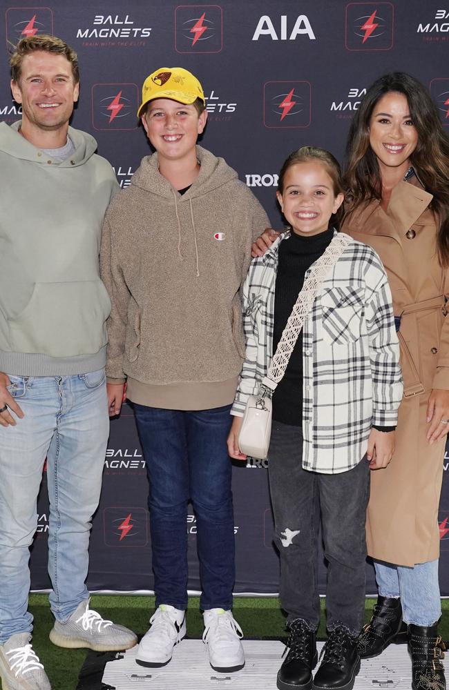 Steve and Michelle Greene with their children Beau and Leila. Picture: Michael Dodge