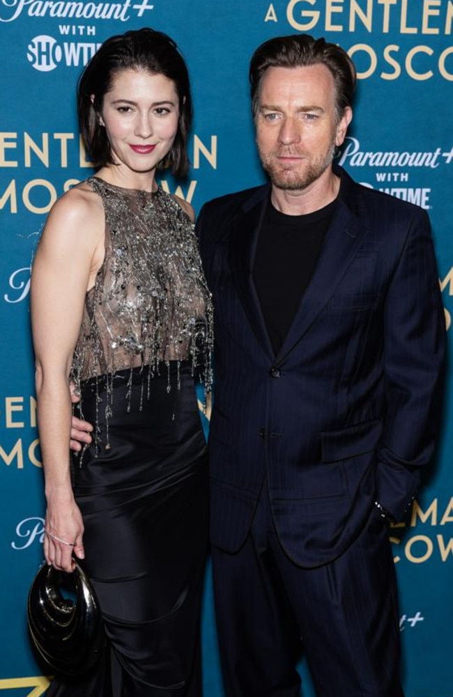 Real-life couple Mary Elizabeth Winstead and Ewan McGregor are co-stars in A Gentleman In Moscow. Picture: Gotham/WireImage