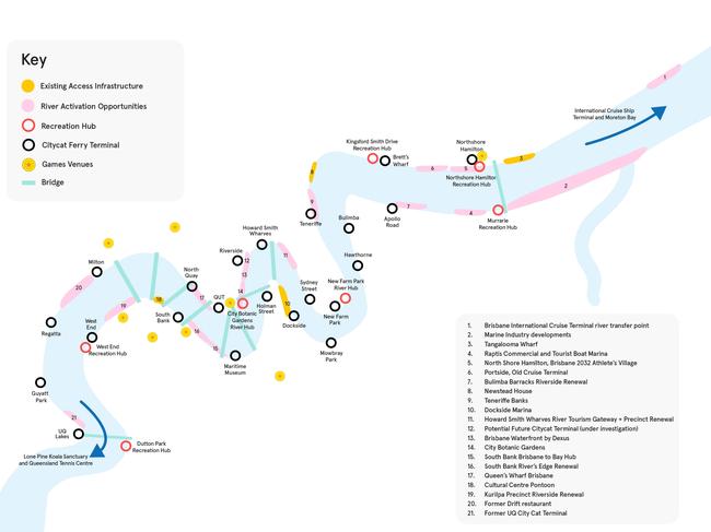 Some of the future opportunities have already been proposed by the private sector. Others have been identified for future private or partnership opportunities. Picture: Brisbane City Council