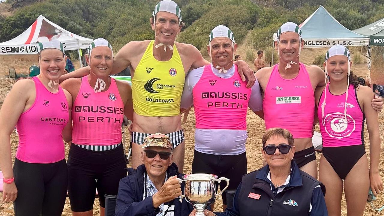 Surf lifesaving club’s touching honour for dedicated couple a family affair