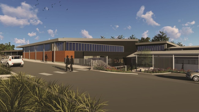 An artists impression of the trades hub planned for the Coffs Harbour Education Campus.