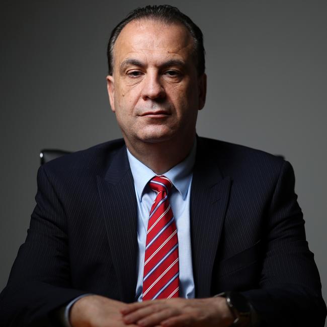 ARLS Chairman Peter V'landys pictured in their Sydney office boardroom. Picture: Jonathan Ng