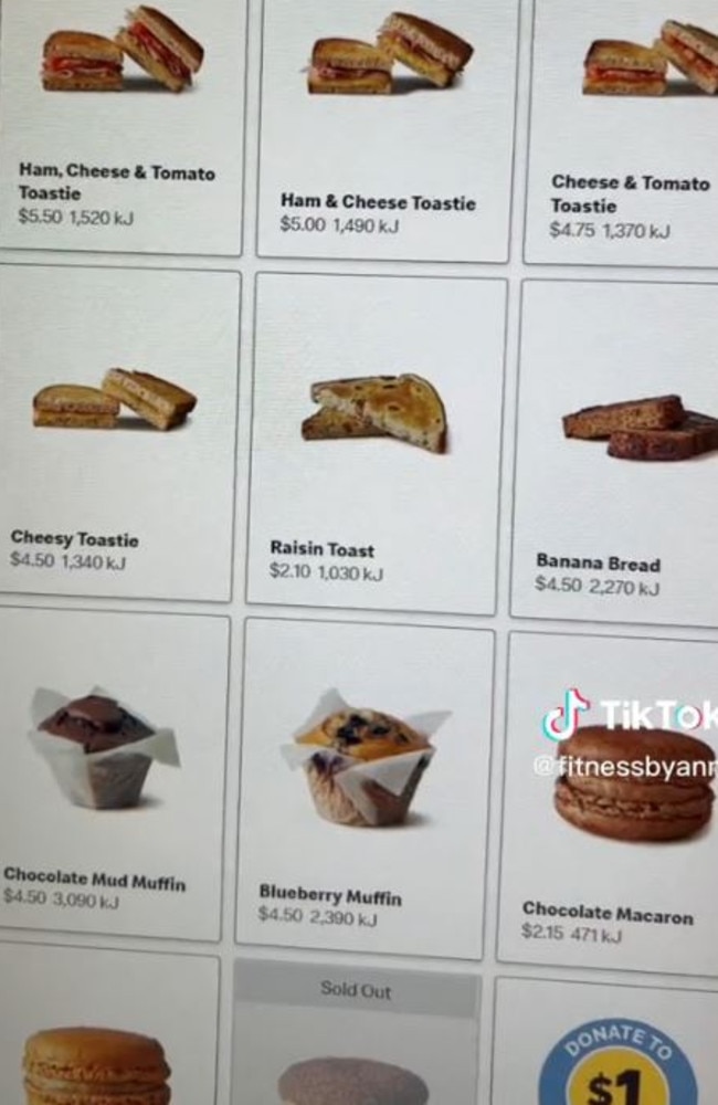 A number of McCafe menu items also aren’t available in the US. Picture: TikTok/fitnessbyanni