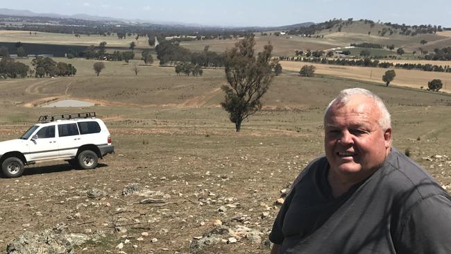 Les Boyd on his property near Cootamundra. 