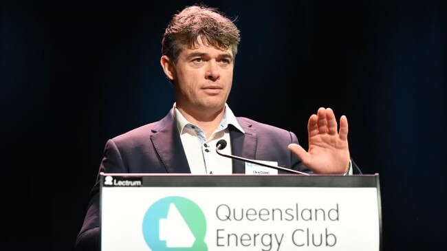 Queensland Hydro CEO Chris Evans speaks at the Queensland Energy Club in Mackay on March 22, 2023. Picture: Contributed