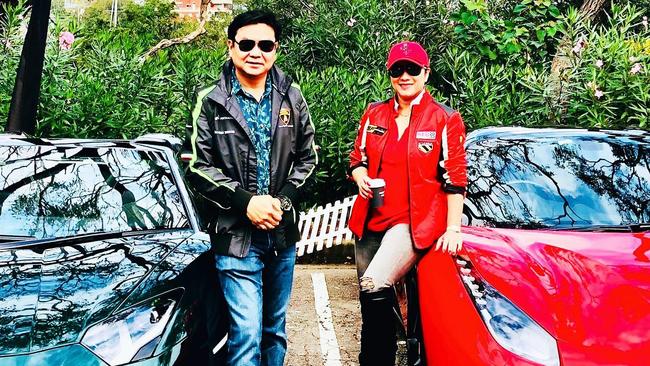 Cabramatta East Day and Night pharmacy owner Ben Huynh (L) and Le Hoa Thuy Thach, who runs Supercars Australia. Picture: Instagram