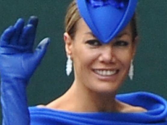 Tara Palmer-Tomkinson (L) arrives to attend the Royal Wedding of Prince William to Catherine Middleton at Westminster Abbey on April 29, 2011 in London, England. The marriage of the second in line to the British throne is to be led by the Archbishop of Canterbury and will be attended by 1900 guests, including foreign Royal family members and heads of state. Thousands of well-wishers from around the world have also flocked to London to witness the spectacle and pageantry of the Royal Wedding. (Photo by Pascal Le Segretain/Getty Images)