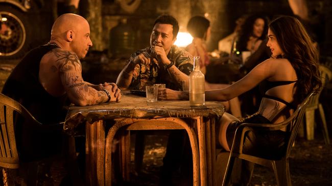 (L-R) Vin Diesel as Xander Cage, Donnie Yen as Xiang and Deepika Padukone as Serena Unger in a scene from film xXx: RETURN OF XANDER CAGE by Paramount Pictures and Revolution Studios