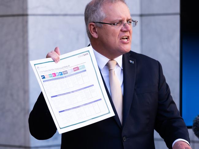 Scott Morrison has revealed his three-step exit strategy. Picture: Getty