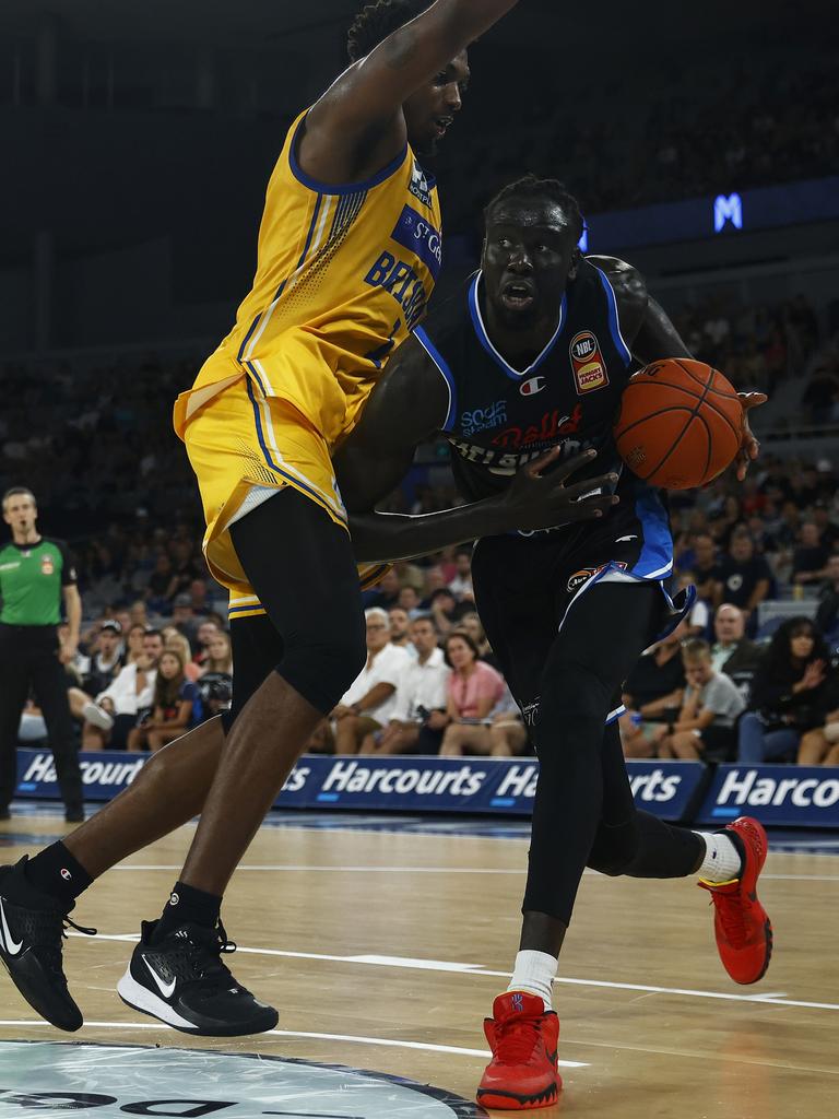 Jo Lual-Acuil Jr was too hot to handle for Robert Franks and the Bullets. Picture: Getty Images