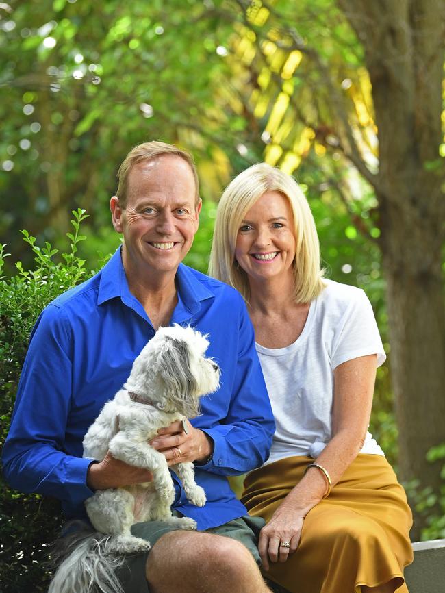 Happy 45th Anniversary Smitho! – Mike Smithson with wife Fiona and dog Billy. Picture: Tom Huntley