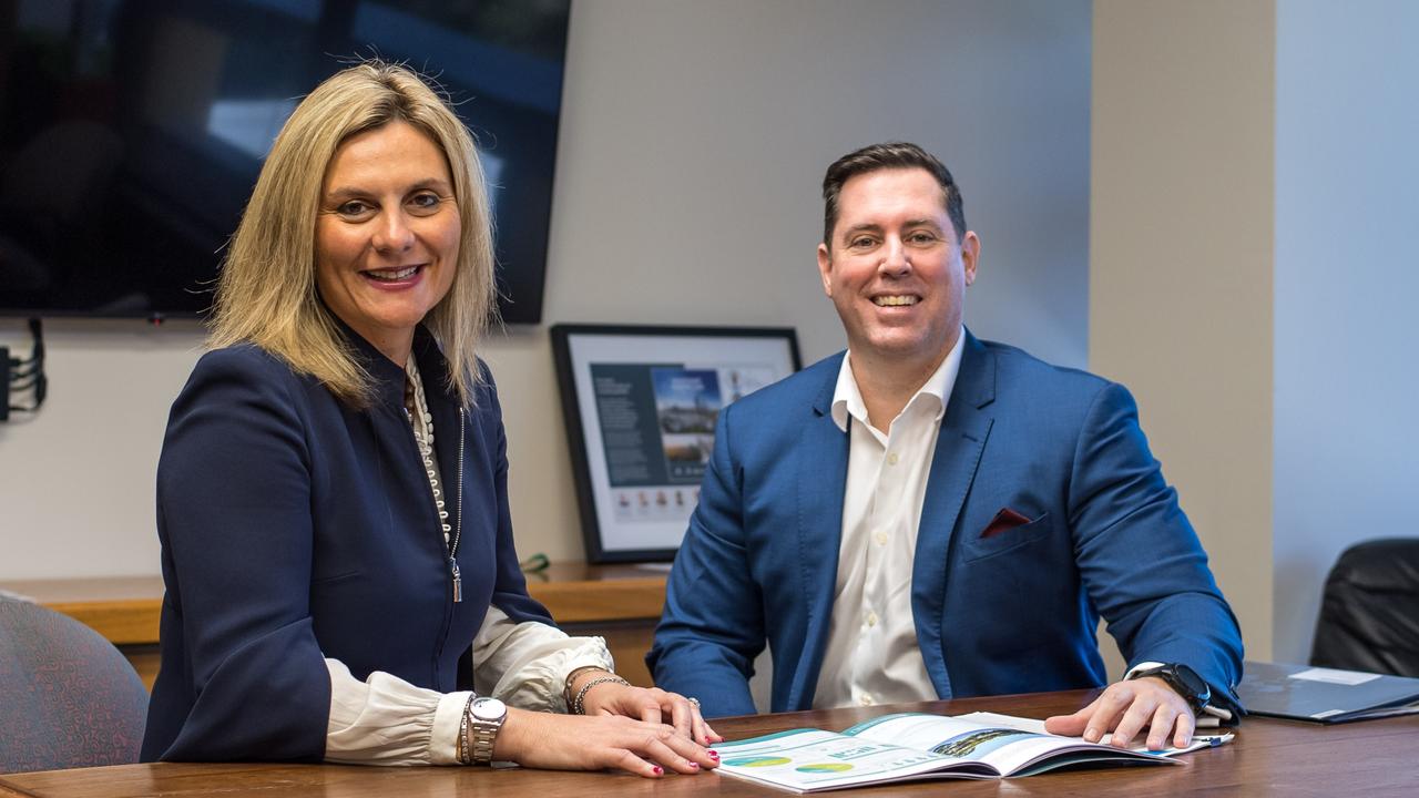 Noosa Mayor Clare Stewart and chief executive officer Scott Waters.